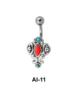 Turquoises Belly Piercing AI-11 