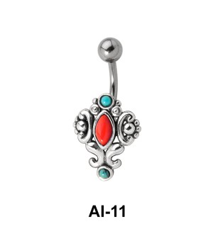 Turquoises Belly Piercing AI-11 