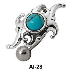 Stone Studded Fashionable Pattern Belly Rings AI-28