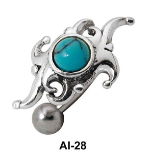 Stone Studded Fashionable Pattern Belly Rings AI-28