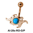 Stone Set Dramatic Design Belly Piercing AI-28s