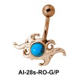 Stone Set Dramatic Design Belly Piercing AI-28s