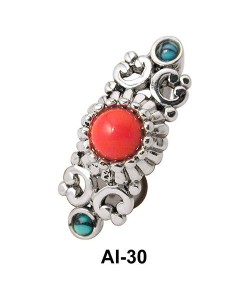 Stone Set Upper Belly Piercing AI-30