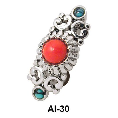 Stone Set Upper Belly Piercing AI-30