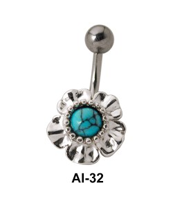 Flower Shaped Belly Piercing AI-32