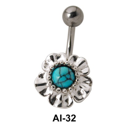 Flower Shaped Belly Piercing AI-32