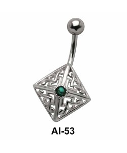 Diamond Shaped Belly Filigree Piercing AI-53