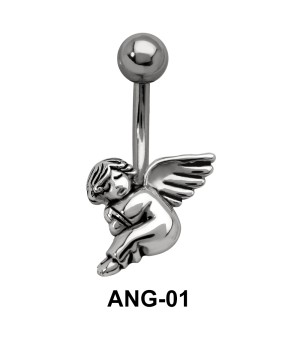 Seating Fairy Shaped Belly Piercing ANG-01