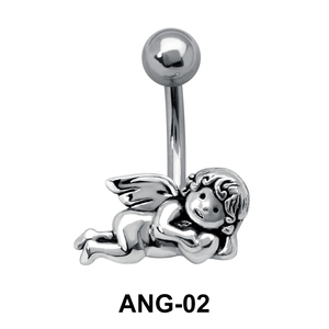 Sleeping Fairy Shaped Belly Piercing ANG-02 