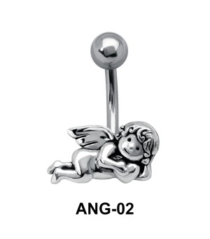 Sleeping Fairy Shaped Belly Piercing ANG-02 