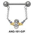 Fairy Shaped Chain Nipple Piercing ANG-101