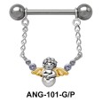 Fairy Shaped Chain Nipple Piercing ANG-101