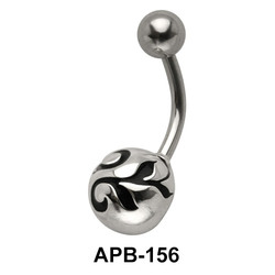 Leafy Design on ball Belly Piercing APB-156