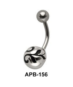 Leafy Design on ball Belly Piercing APB-156