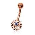 Hollow Heart Ball Shaped Belly Piercing APB-159