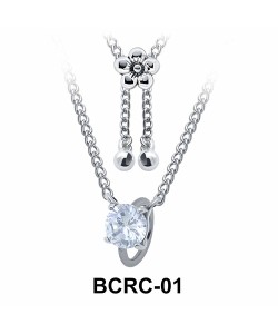 Round CZ Closure Rings Belly Piercing Chains BCRC-01