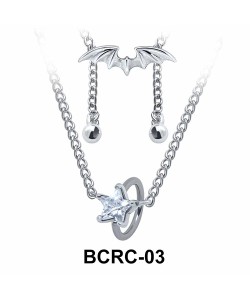 Star CZ Closure Rings Belly Piercing Chains BCRC-03