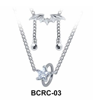 Star CZ Closure Rings Belly Piercing Chains BCRC-03