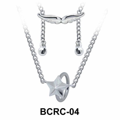 Star Closure Rings Belly Piercing Chains BCRC-04