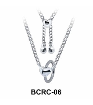 Heart Closure Rings Belly Piercing Chains BCRC-06