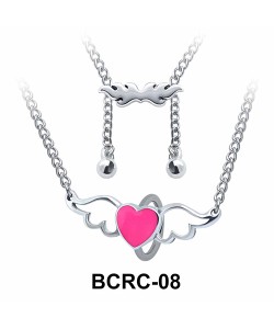 Heart Wings Closure Rings Belly Piercing Chains BCRC-08