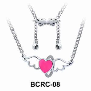 Heart Wings Closure Rings Belly Piercing Chains BCRC-08