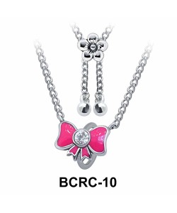 Enamel Bow Closure Rings Belly Piercing Chains BCRC-10