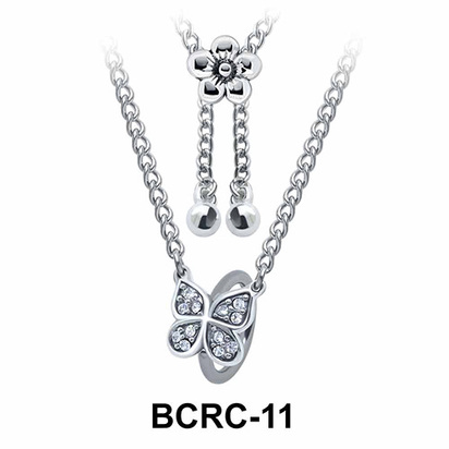 Butterfly Closure Rings Belly Piercing Chains BCRC-11