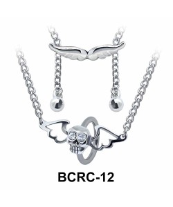 Skull Wings Closure Rings Belly Piercing Chains BCRC-12