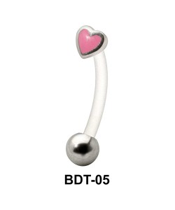 Pink Heart Belly Piercing BDT-05