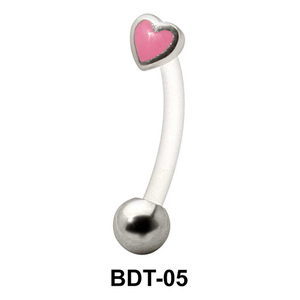 Pink Heart Belly Piercing BDT-05