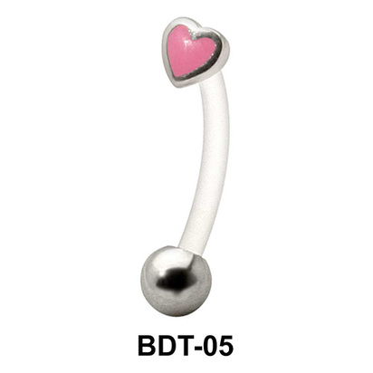 Pink Heart Belly Piercing BDT-05