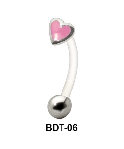 Enameled Heart Belly Touch BDT-06