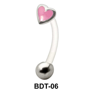 Enameled Heart Belly Touch BDT-06