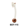 Heart Stone Encrusted Belly Touch BDT-115