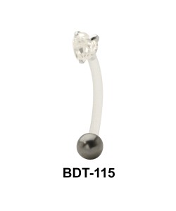 Heart Stone Encrusted Belly Touch BDT-115