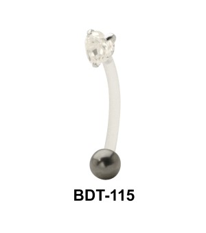 Heart Stone Encrusted Belly Touch BDT-115