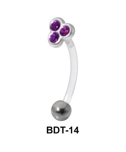 Triple Stone Belly Piercing BDT-14