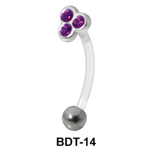 Triple Stone Belly Piercing BDT-14