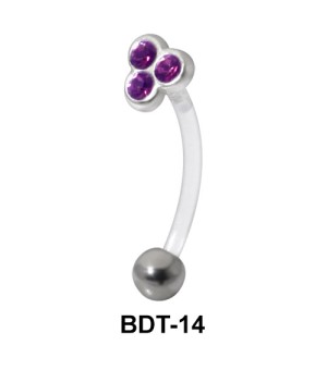 Triple Stone Belly Piercing BDT-14