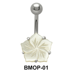 Flower Shaped Belly Pearl Piercing BMOP-01