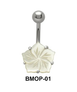 Flower Shaped Belly Pearl Piercing BMOP-01