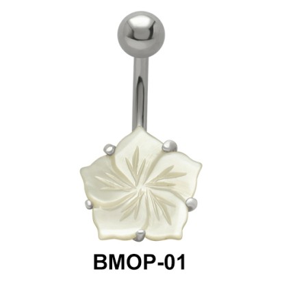 Flower Shaped Belly Pearl Piercing BMOP-01