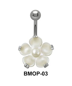 Pearly Flower Belly Piercing BMOP-03