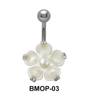 Pearly Flower Belly Piercing BMOP-03