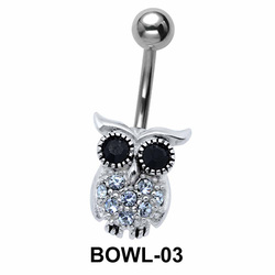 Owl Shaped Belly Piercing BOWL-03 