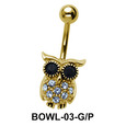 Owl Shaped Belly Piercing BOWL-03 