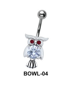 Owl Shaped Belly Piercing BOWL-04