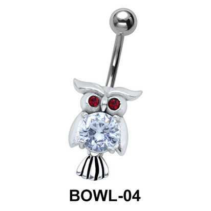 Owl Shaped Belly Piercing BOWL-04