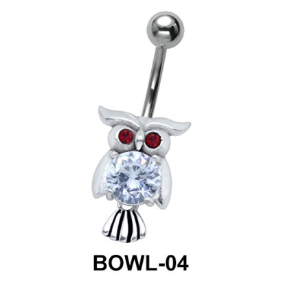 Owl Shaped Belly Piercing BOWL-04